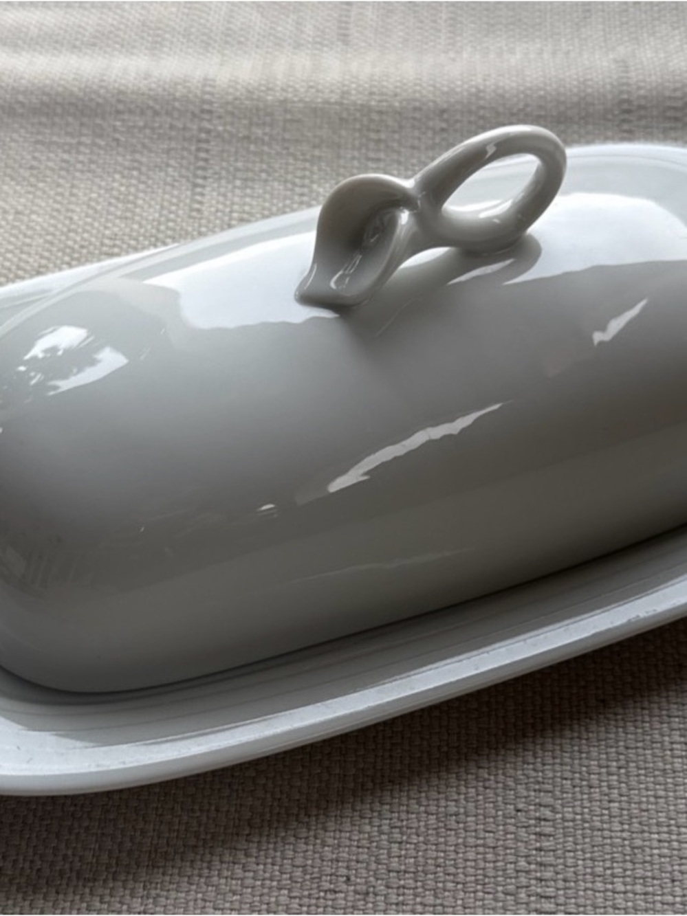 Mikasa Serenade Pink LDB10 retired Ceramic-Covered Butter Dish (2 piece)  ExCond